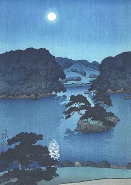 Moon Over Daisensui Pond