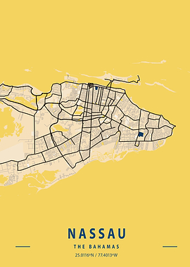 Nassau Yellow City Map
