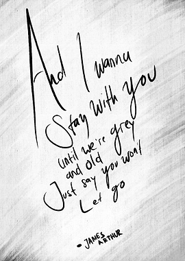 QUOTE SONG JAMES ARTHUR