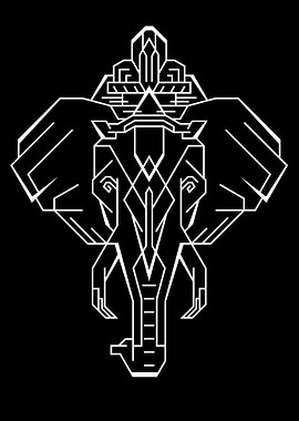 Elephant Animal Geometric