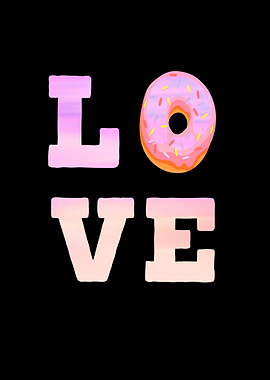 Donuts Love Heart Love