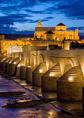 Roman Bridge at Dusk
