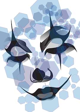 Black Harlequin Guilloche