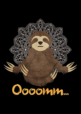 Funny yoga Sloth Gift For