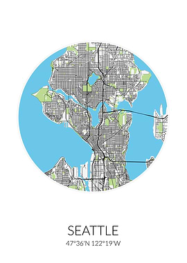 Seattle Circle City Map