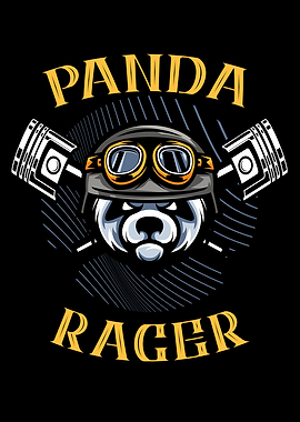 Panda Racer Motorcyclist