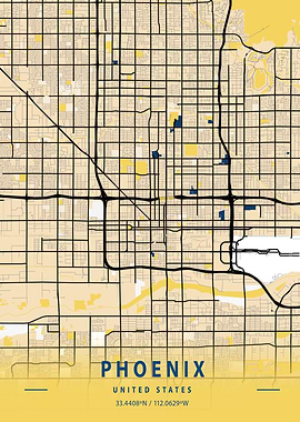 Phoenix Yellow City Map