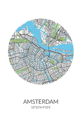 Amsterdam Circle City Map