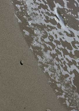 Waves macro crete island