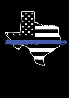 Texas Map for Policeman
