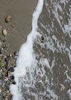 Waves macro crete island