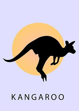 Silhouette of Kangaroo