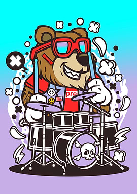 Bear Drummer