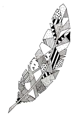Geometric linear feather
