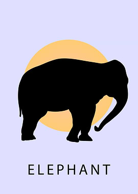 Silhouette of Elephant