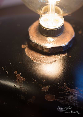 lamp made from motorcycle