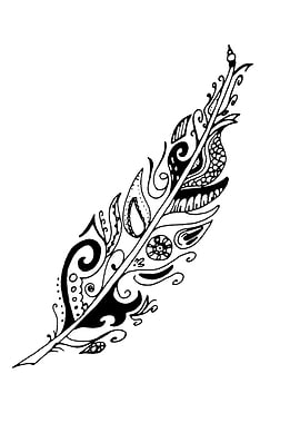 Fluid geometric feather