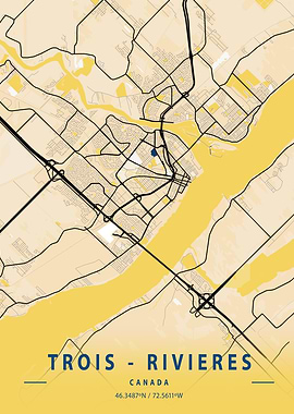 Trois Rivieres Yellow Map