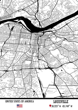 Louisville USA Map