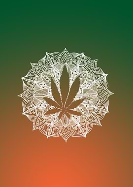 Mandala Cannabis Leaf