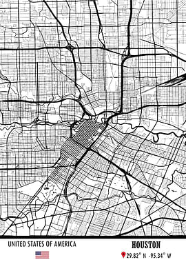 Houston USA Map