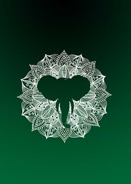 Mandala Circle Elephant