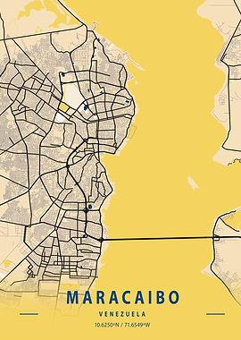 Maracaibo Yellow City Map