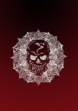 Mandala Circle Skull