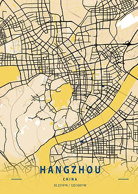 Hangzhou Yellow City Map