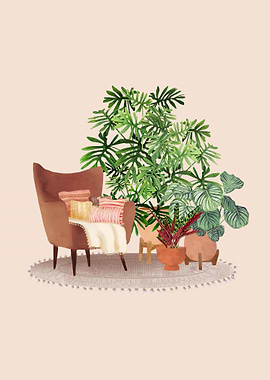 Interior with plants