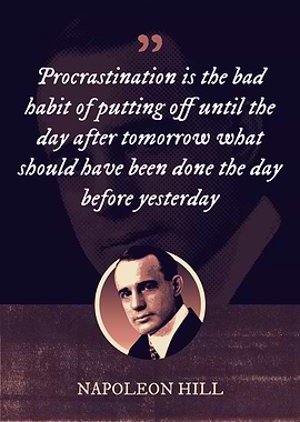 Procrastination is the bad
