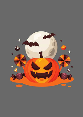 Evil Halloween Pumpkin