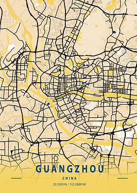 Guangzhou Yellow City Map