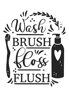 Wash Brush Floss White