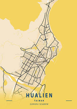 Hualien Yellow City Map