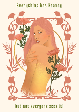 Beautiful Woman Floral