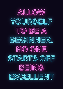 Neon Motivation Quote