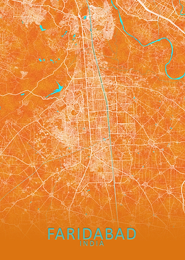Faridabad India City Map