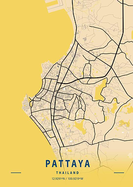 Pattaya Yellow City Map
