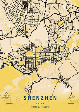 Shenzhen Yellow City Map