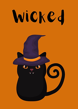 Wicked Black Cat Halloween