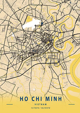 Ho Chi Minh Yellow Map