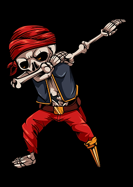 Dabbing Skeleton Pirate Sk