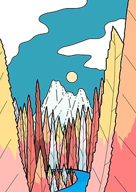 The jagged autumn mountain