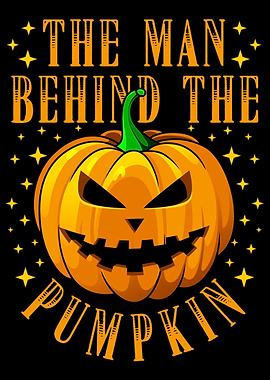 Man Behind Pumpkin