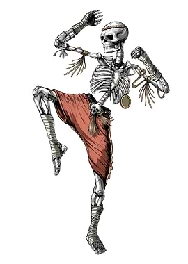 Muay Thai Skeleton Fighter