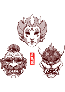 SumiE Mario Bowser Peach