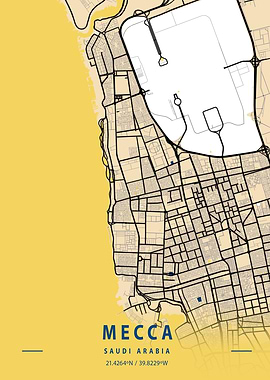 Mecca Yellow City Map