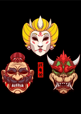 Oni Mario Bowser Peach