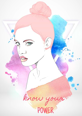 Power Girl in Watercolors